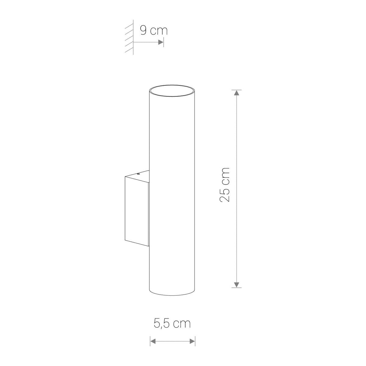 Nowodvorski Kinkiet EYE WALL 10W only LED 50/60Hz - Stal lakierowana - Czarny 8072