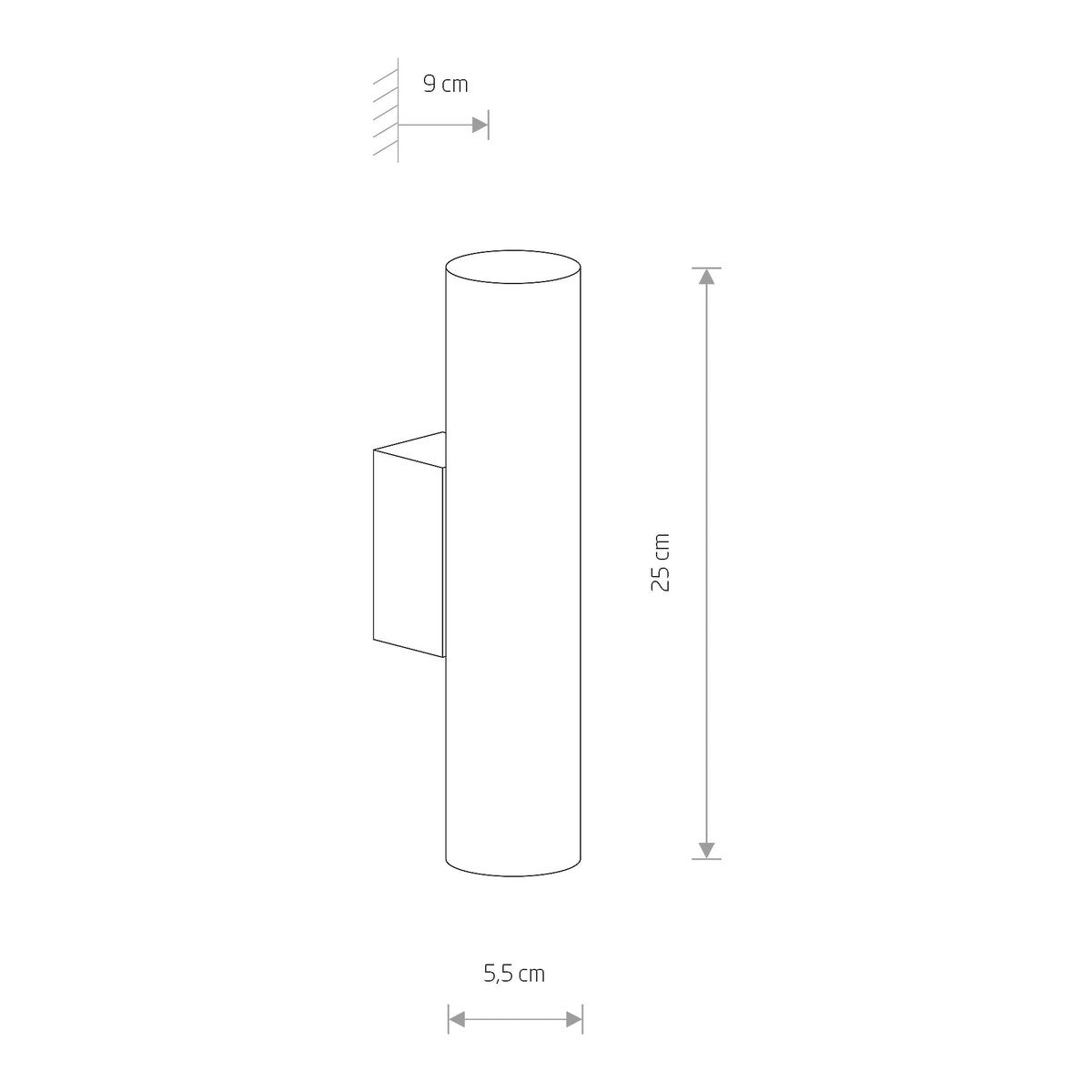 Nowodvorski Kinkiet EYE WALL 10W only LED 50/60Hz - Stal lakierowana - Biały 8073