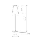 Nowodvorski Lampa stołowa TRIFLE 10W only LED 50/60Hz - Tkanina - Granatowo-złoty 8075