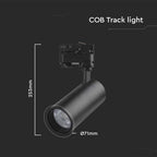 30W COB Lampa LED na szynoprzewód / Barwa: 3w1 / Obudowa: Czarna