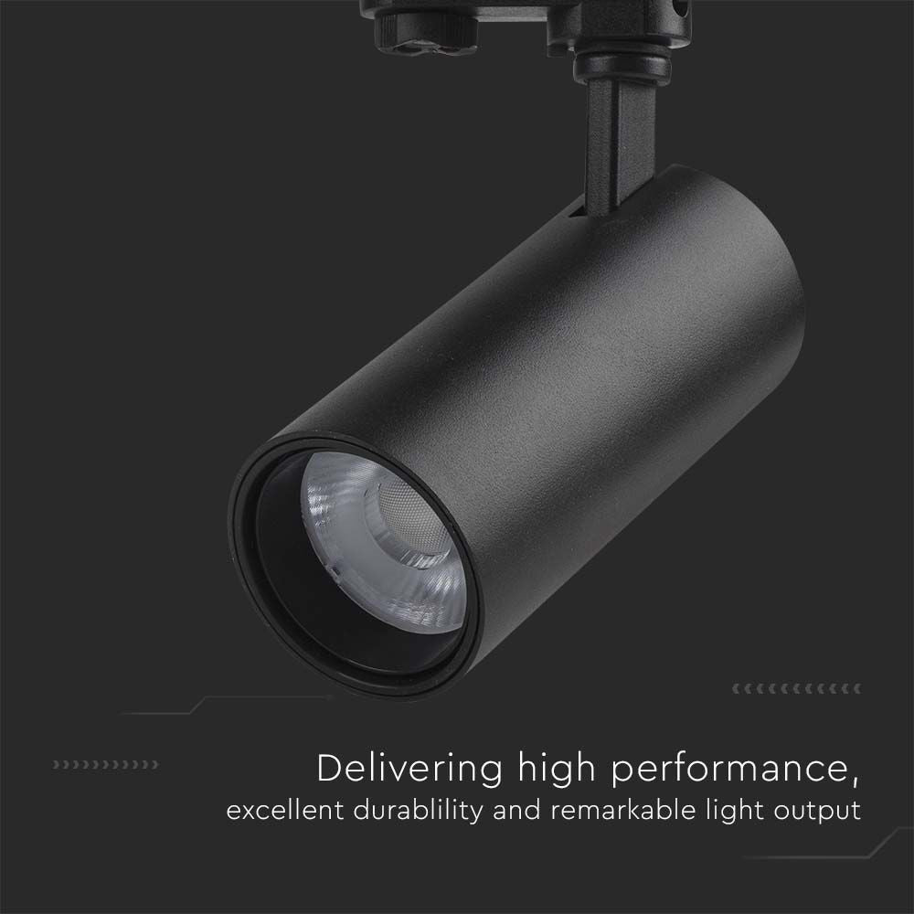 30W COB Lampa LED na szynoprzewód / Barwa: 3w1 / Obudowa: Czarna