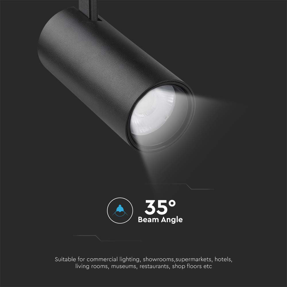 30W COB Lampa LED na szynoprzewód / Barwa: 3w1 / Obudowa: Czarna