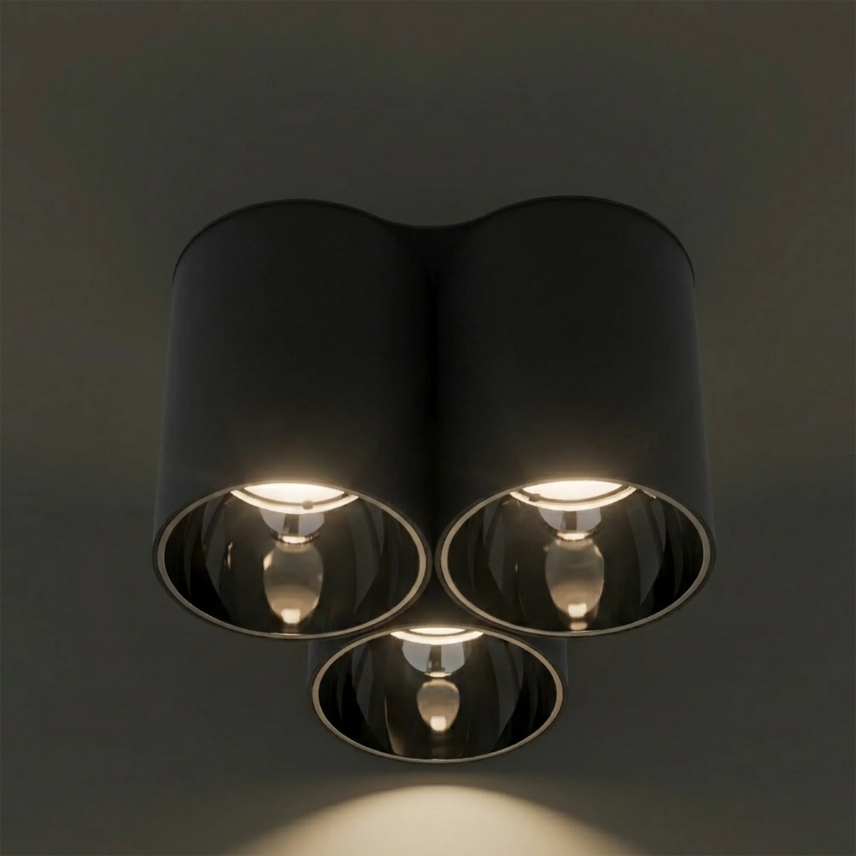 Nowodvorski Lampa downlights natynkowa EYE TONE 10W only LED 50/60Hz - Stal lakierowana - Czarny III 8091 - lampa włączona