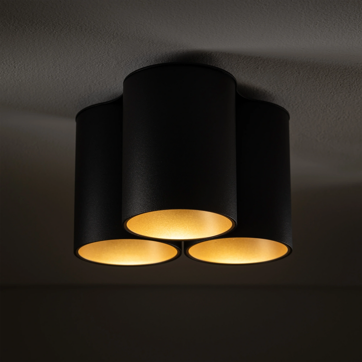 Nowodvorski Lampa downlights natynkowa EYE TONE 10W only LED 50/60Hz - Stal lakierowana - Czarny IV 8092 - lampa włączona
