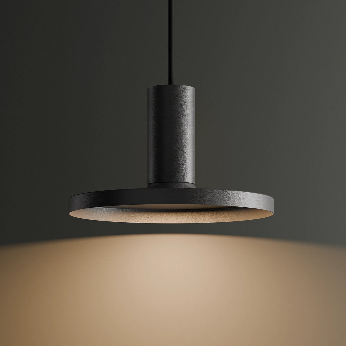 Nowodvorski Lampa wisząca HERMANOS B 10W only LED 50/60Hz - Stal lakierowana - Czarny III 8102 - lampa włączona