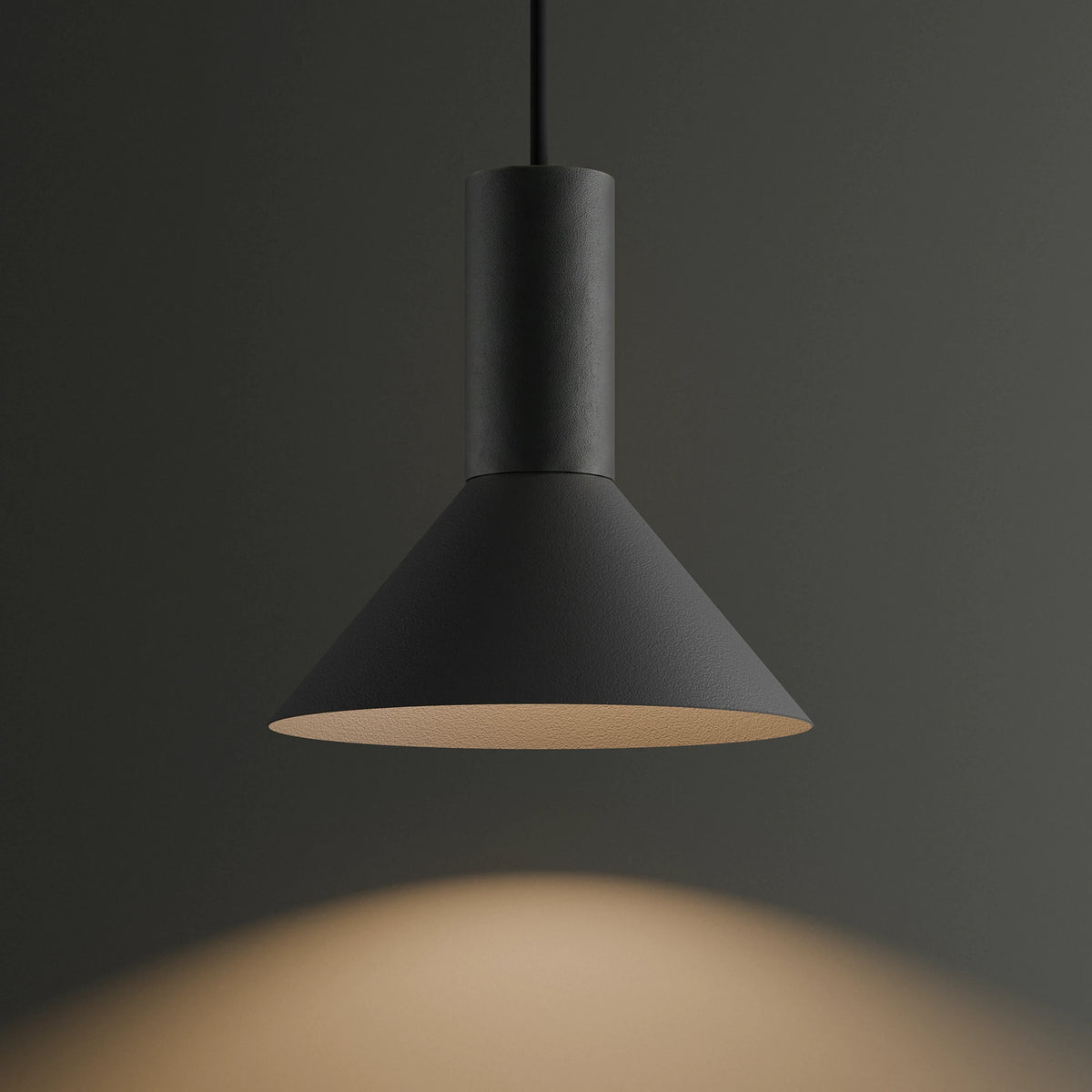 Nowodvorski Lampa wisząca HERMANOS A 10W only LED 50/60Hz - Stal lakierowana - Czarny II 8105 - lampa włączona