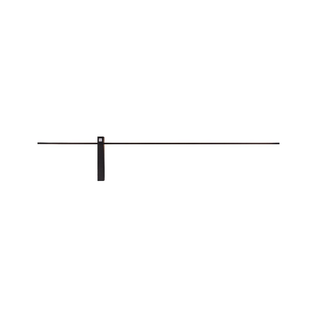 Nowodvorski Kinkiet z włącznikiem IMPULSE LED L 15W 50/60Hz - Aluminium lakierowane - Czarny 8117 - lampa włączona