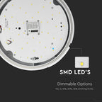 17W Plafon LED (Zasilanie awaryjne i czujnik) / Chip SAMSUNG / Barwa:4000K
