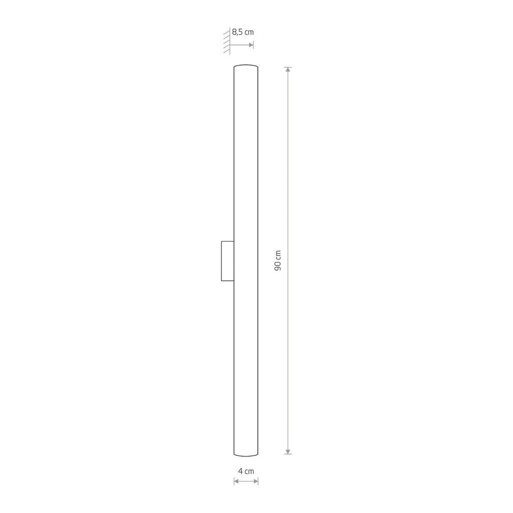 Nowodvorski Kinkiet ICE TUBE LED M 18W 50/60Hz - Tworzywo sztuczne PC - Biały 8120