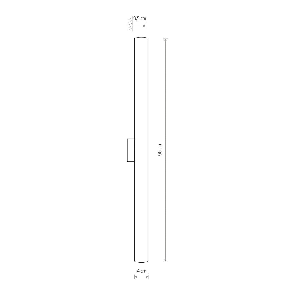 Nowodvorski Kinkiet ICE TUBE LED M 18W 50/60Hz - Tworzywo sztuczne PC - Biały 8120