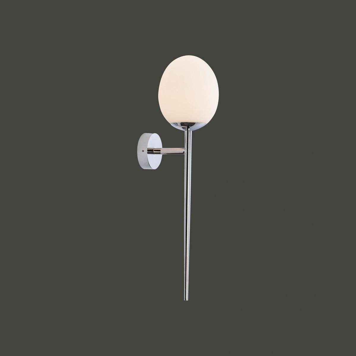 Nowodvorski Kinkiet TORCH 10W only LED 50/60Hz - Stal chromowana - Chrom 8123 - lampa włączona