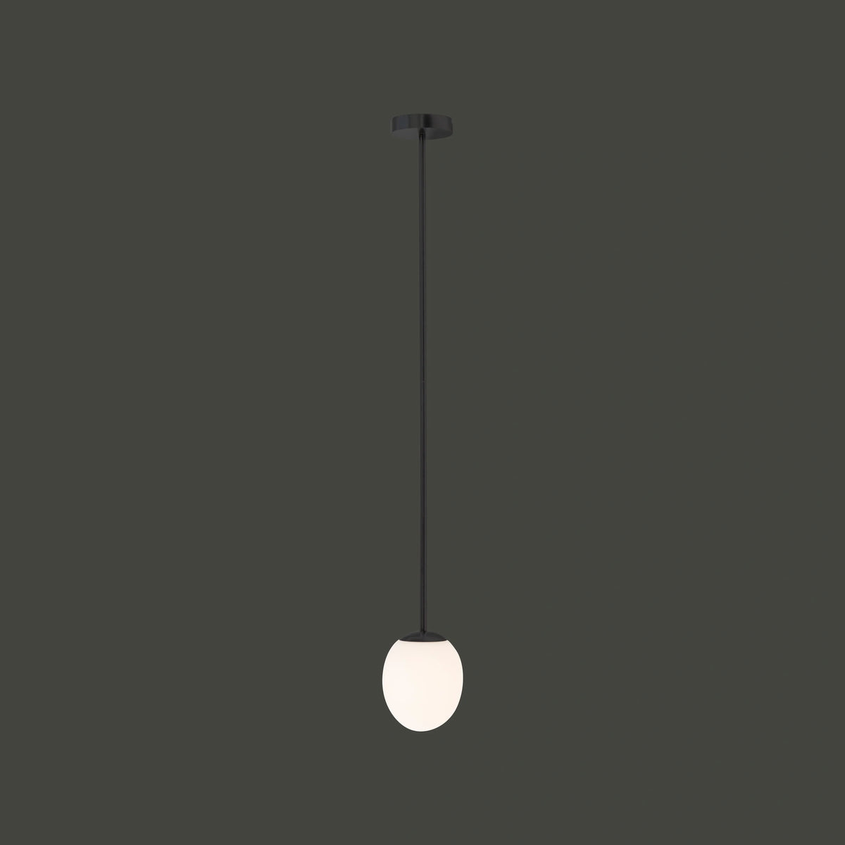 Nowodvorski Lampa wisząca ICE EGG A 10W only LED 50/60Hz - Stal lakierowana - Czarny 8124 - lampa włączona