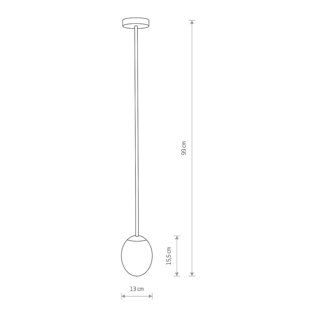 Nowodvorski Lampa wisząca ICE EGG A 10W only LED 50/60Hz - Stal lakierowana - Czarny 8124
