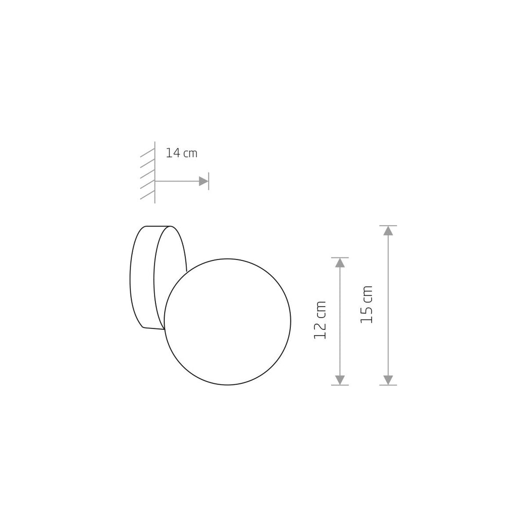 Nowodvorski Kinkiet ICE BALL 10W only LED 50/60Hz - Stal mosiądzowana - Antyczny mosiądz 8126