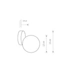 Nowodvorski Kinkiet ICE BALL 10W only LED 50/60Hz - Stal mosiądzowana - Antyczny mosiądz 8126