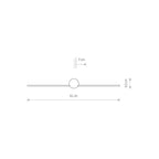 Nowodvorski Kinkiet PIN LED S 6W 50/60Hz - Aluminium lakierowane - Czarny 8127
