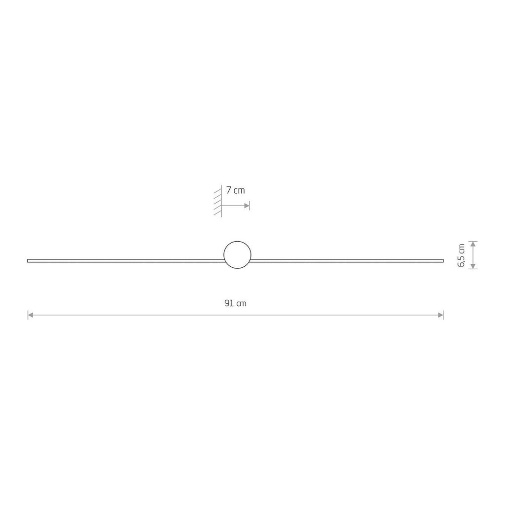 Nowodvorski Kinkiet PIN LED M 10W 50/60Hz - Aluminium lakierowane - Czarny 8128