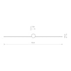 Nowodvorski Kinkiet PIN LED M 10W 50/60Hz - Aluminium lakierowane - Czarny 8128