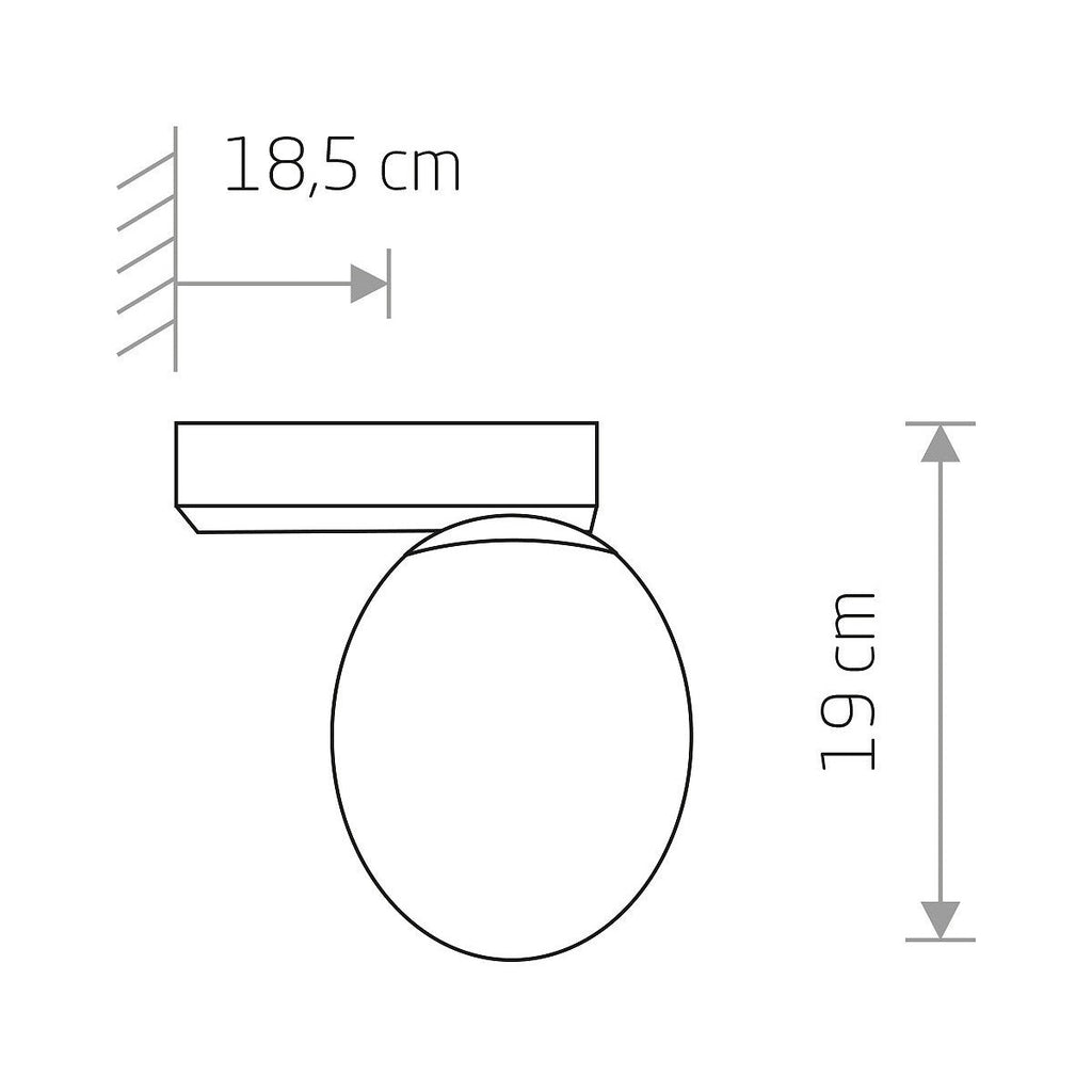 Nowodvorski Kinkiet ICE EGG C 10W only LED 50/60Hz - Aluminium lakierowane - Czarny 8132