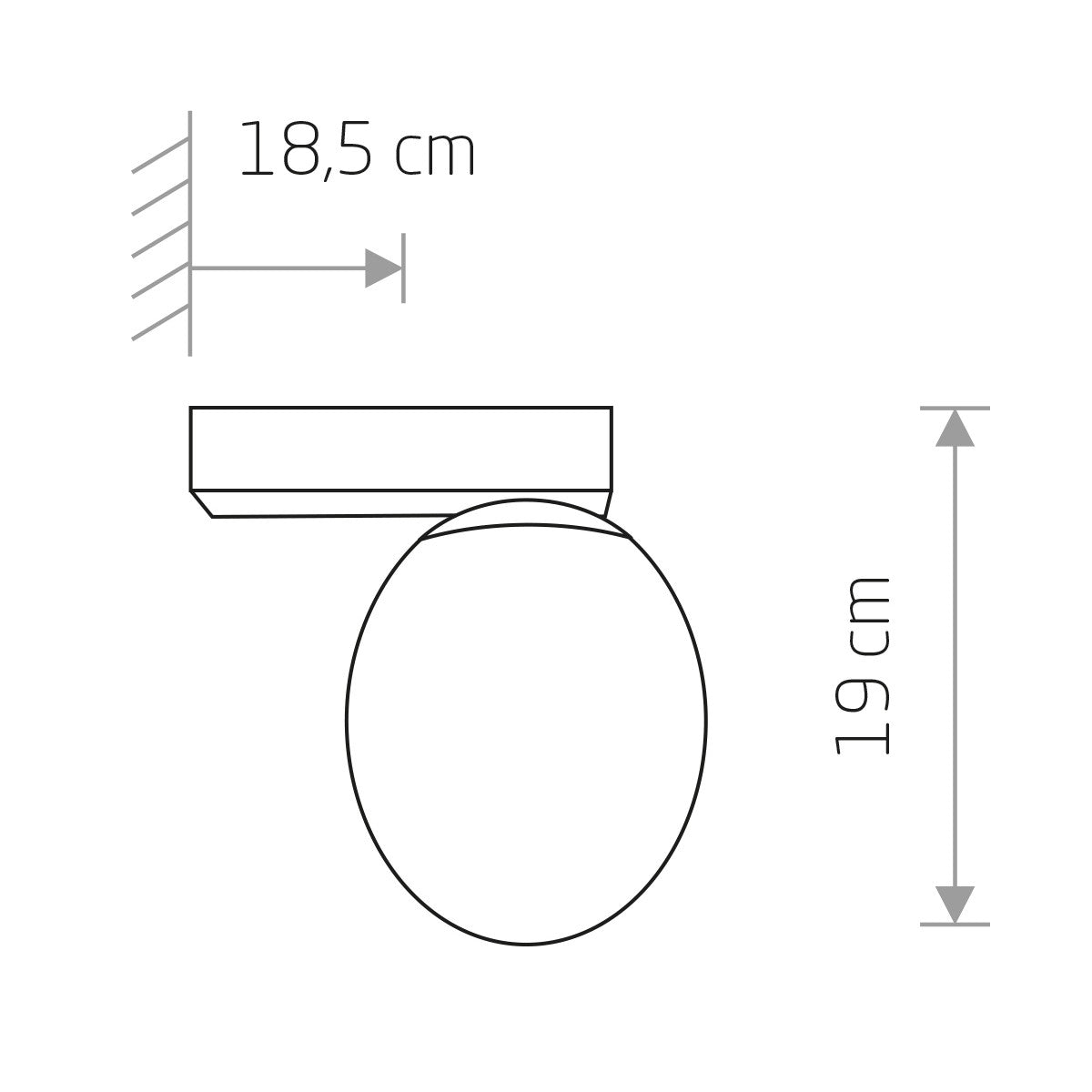 Nowodvorski Kinkiet ICE EGG C 10W only LED 50/60Hz - Aluminium lakierowane - Czarny 8132