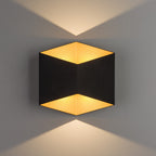 Nowodvorski Lampa ścienna natynkowa TRIANGLES LED 2x5W 50/60Hz IP54 - Aluminium lakierowane - Czarno-złoty 8141