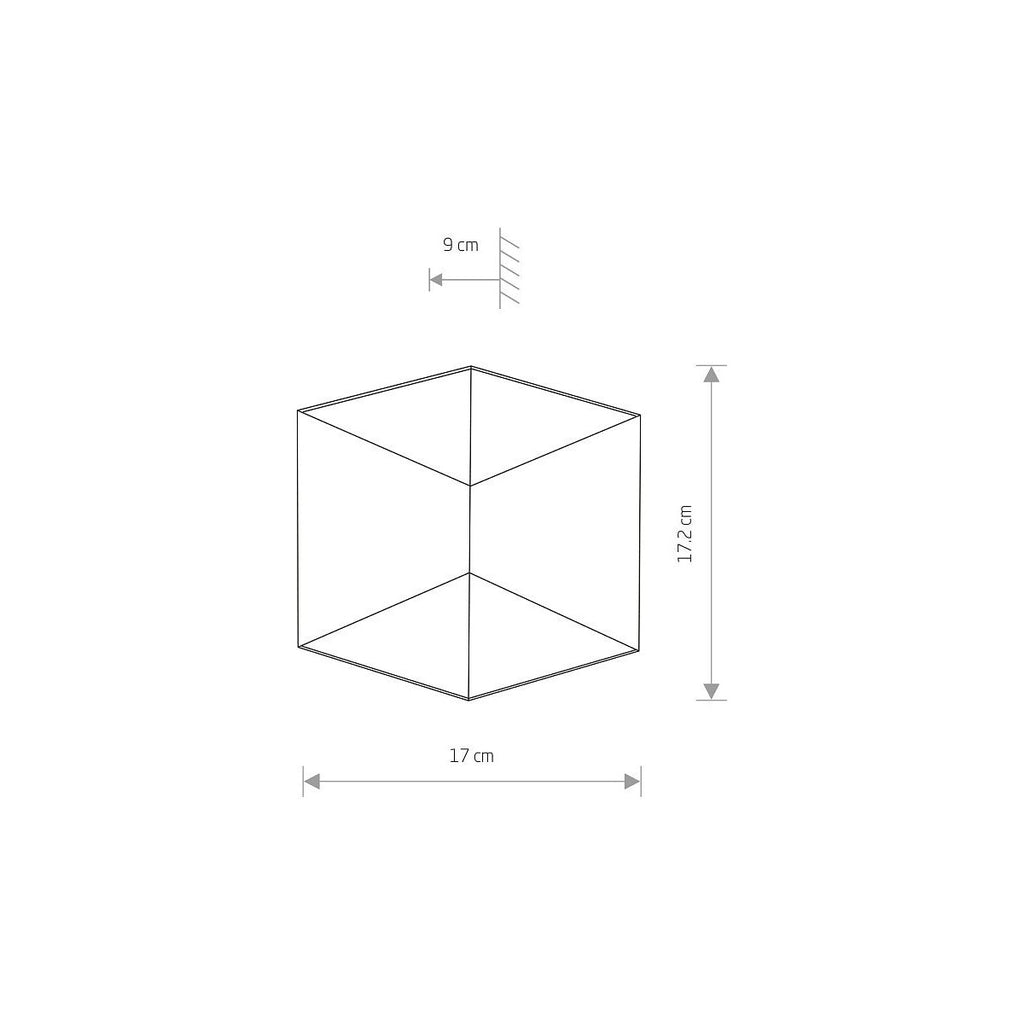 Nowodvorski Lampa ścienna natynkowa TRIANGLES LED 2x5W 50/60Hz IP54 - Aluminium lakierowane - Czarno-złoty 8141
