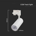 30W COB Lampa LED na szynoprzewód / Barwa: 3w1 / Obudowa: Biała