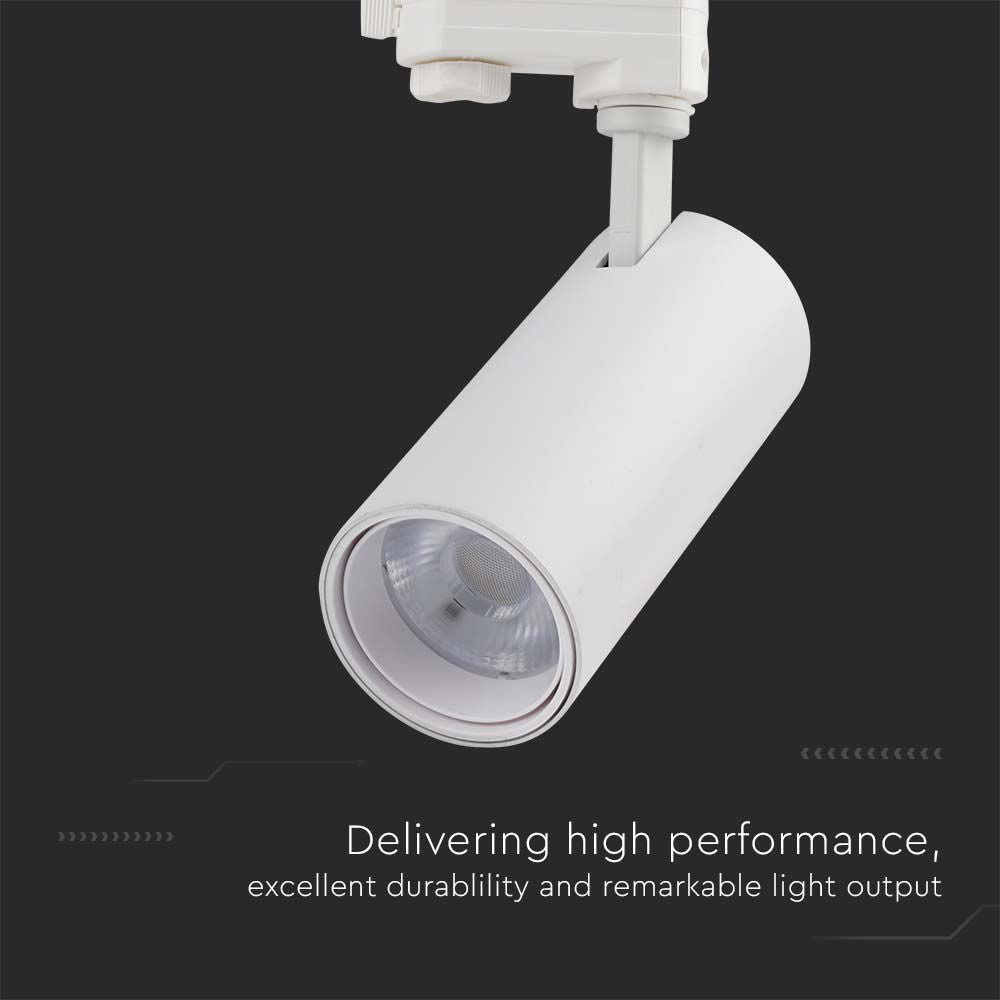 30W COB Lampa LED na szynoprzewód / Barwa: 3w1 / Obudowa: Biała
