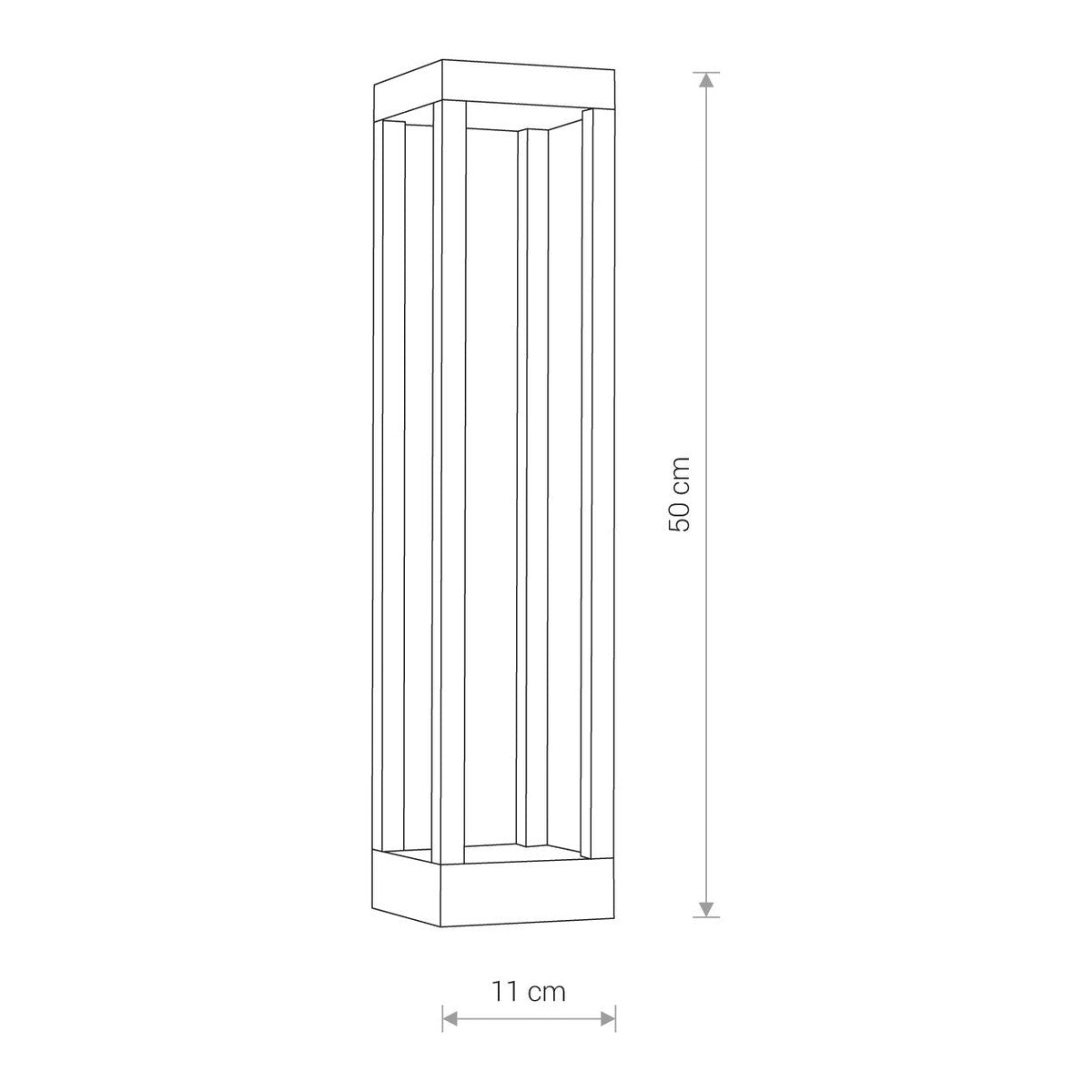 Nowodvorski Lampa stojąca STRUCTURE LED 13W 50/60Hz IP54 - Aluminium lakierowane - Czarny 8145