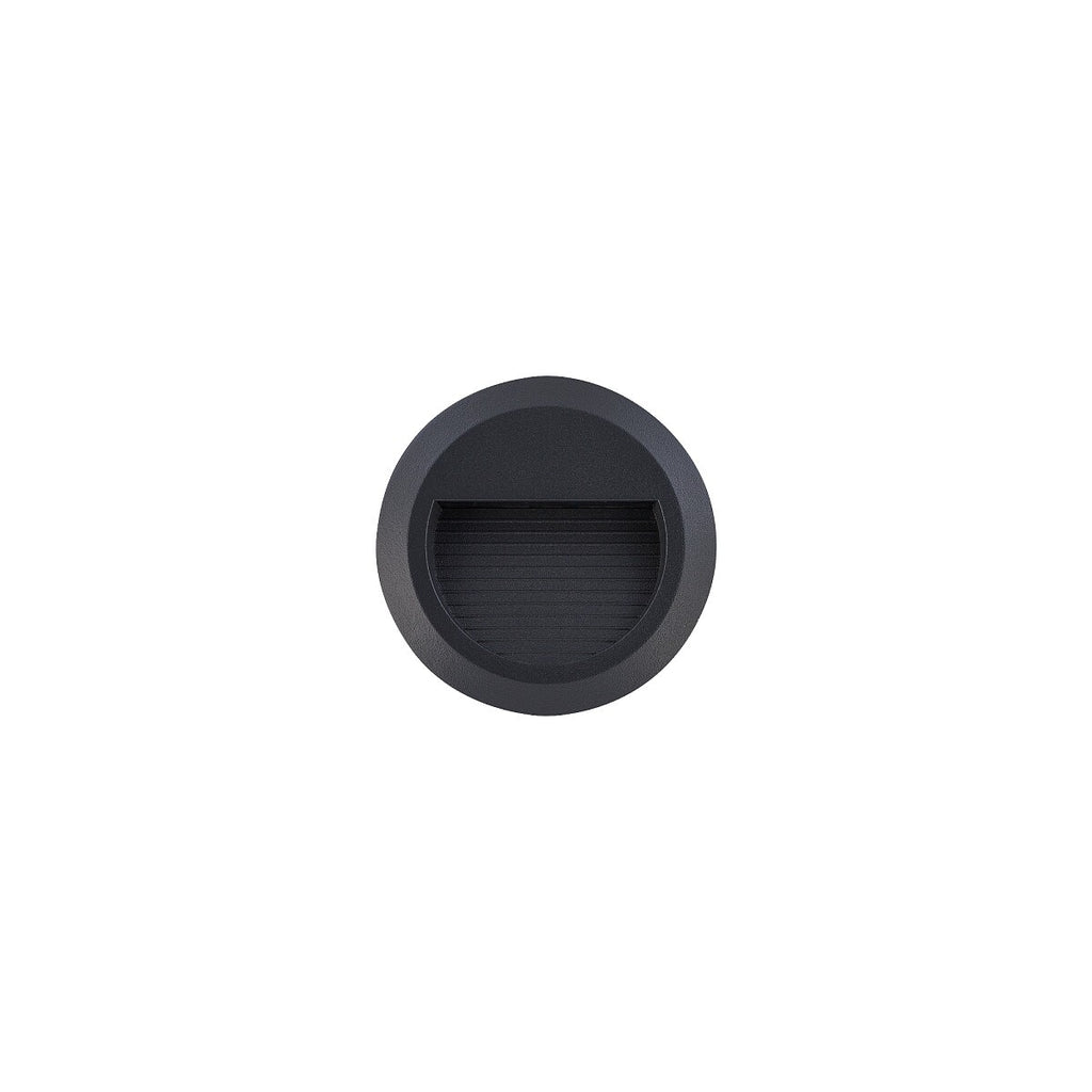 Nowodvorski Lampa ścienna natynkowa SIDEWALK ROUND LED 3W 50/60Hz IP54 - Aluminium lakierowane - Czarny 8147
