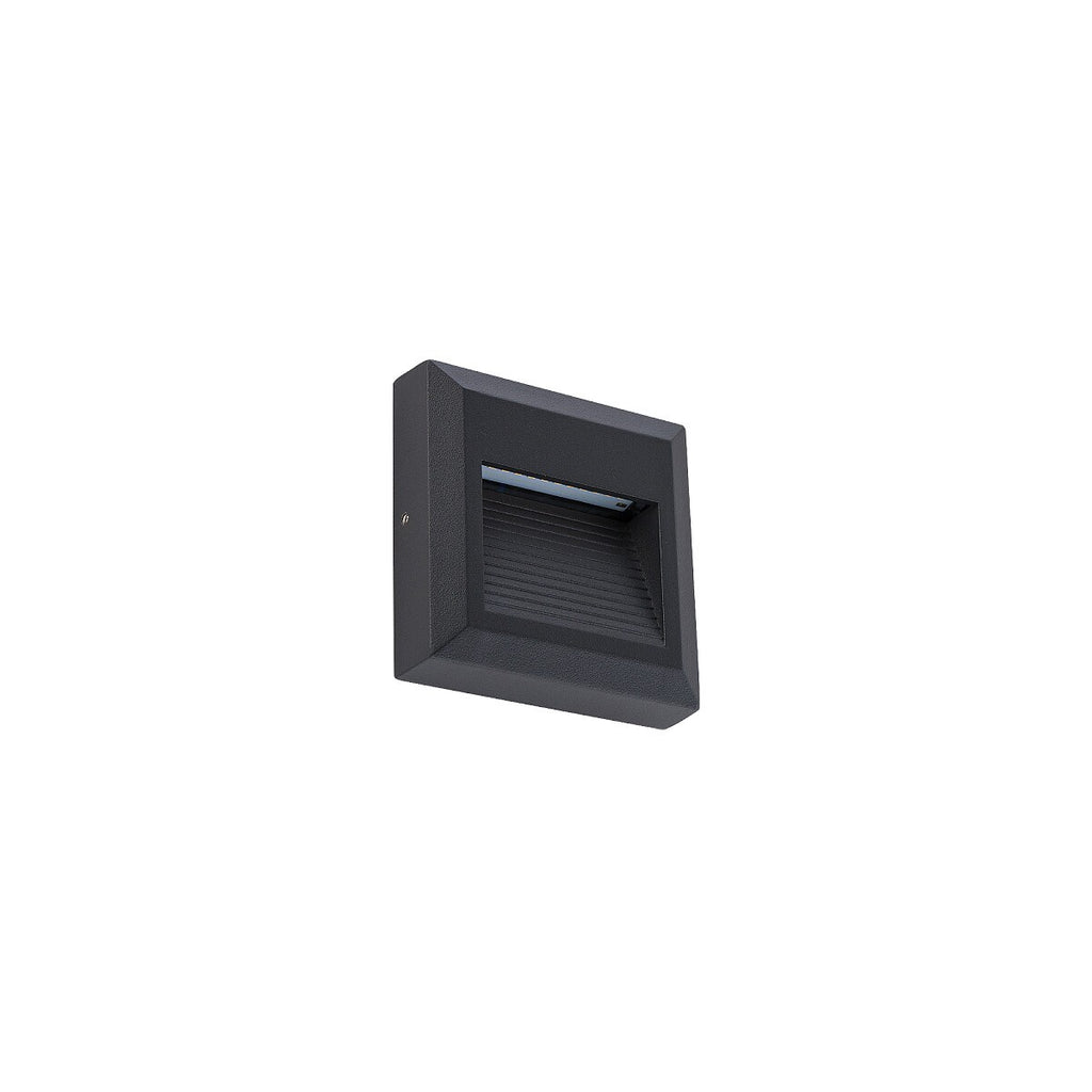 Nowodvorski Lampa ścienna natynkowa SIDEWALK SQUARE LED 3W 50/60Hz IP54 - Aluminium lakierowane - Czarny 8148