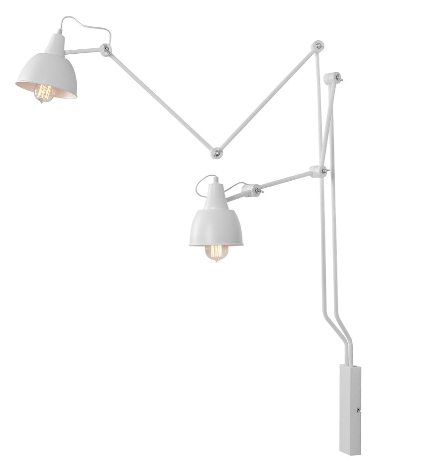 Aldex Kinkiet Aida 2 White - Metal - Biały 814D