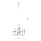 Nowodvorski Żyrandol HAMPTON 10W only LED 50/60Hz - Stal chromowana - Chrom 8154