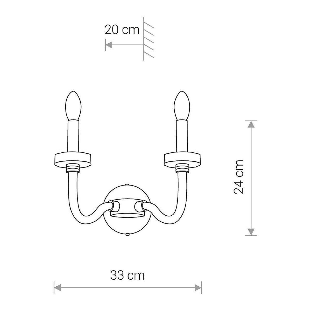 Nowodvorski Kinkiet HAMPTON 10W only LED 50/60Hz - Stal chromowana - Chrom 8155