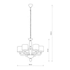 Nowodvorski Żyrandol NEWPORT 10W only LED 50/60Hz - Szkło - Biały 8156