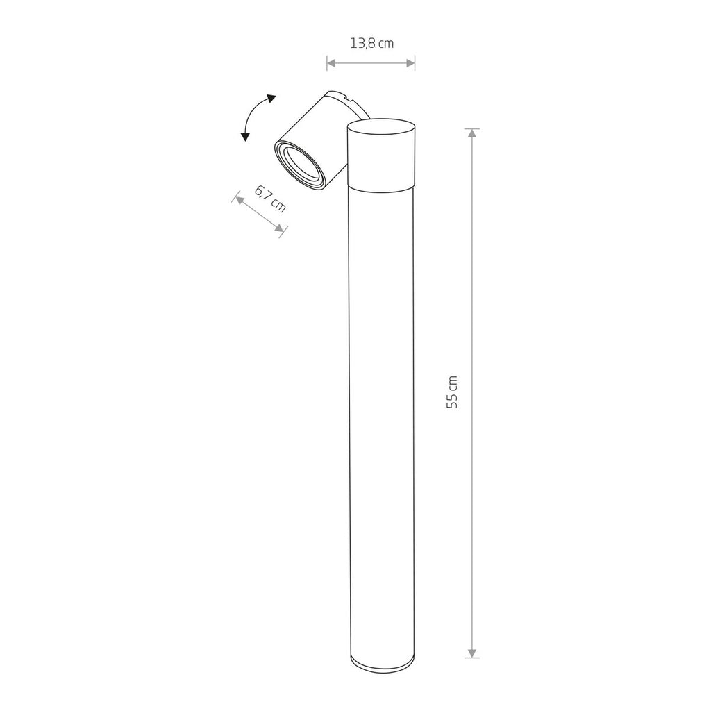 Nowodvorski Lampa stojąca TUBINGS 10W only LED 50/60Hz IP54 - Aluminium lakierowane - Czarny 8158