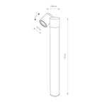 Nowodvorski Lampa stojąca TUBINGS 10W only LED 50/60Hz IP54 - Aluminium lakierowane - Czarny 8158