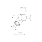 Nowodvorski Lampa ścienna natynkowa TUBINGS S 10W only LED 50/60Hz IP54 - Aluminium lakierowane - Czarny 8160