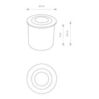 Nowodvorski Lampa ścienna wbudowana CIRCLET LED 3W 50/60Hz IP65 - Aluminium lakierowane - Czarny 8163