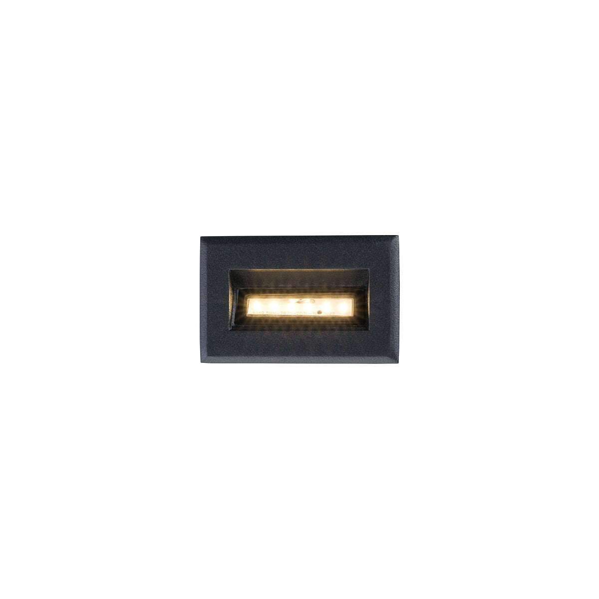 Nowodvorski Lampa ścienna wbudowana BAY LED 3W 50/60Hz IP65 - Aluminium lakierowane - Czarny 8164 - lampa włączona