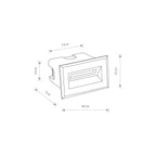 Nowodvorski Lampa ścienna wbudowana BAY LED 3W 50/60Hz IP65 - Aluminium lakierowane - Czarny 8164