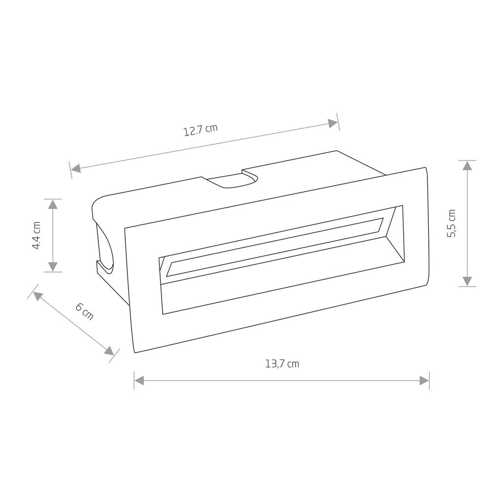 Nowodvorski Lampa ścienna wbudowana BAY LED 5W 50/60Hz IP65 - Aluminium lakierowane - Czarny 8165