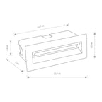 Nowodvorski Lampa ścienna wbudowana BAY LED 5W 50/60Hz IP65 - Aluminium lakierowane - Czarny 8165