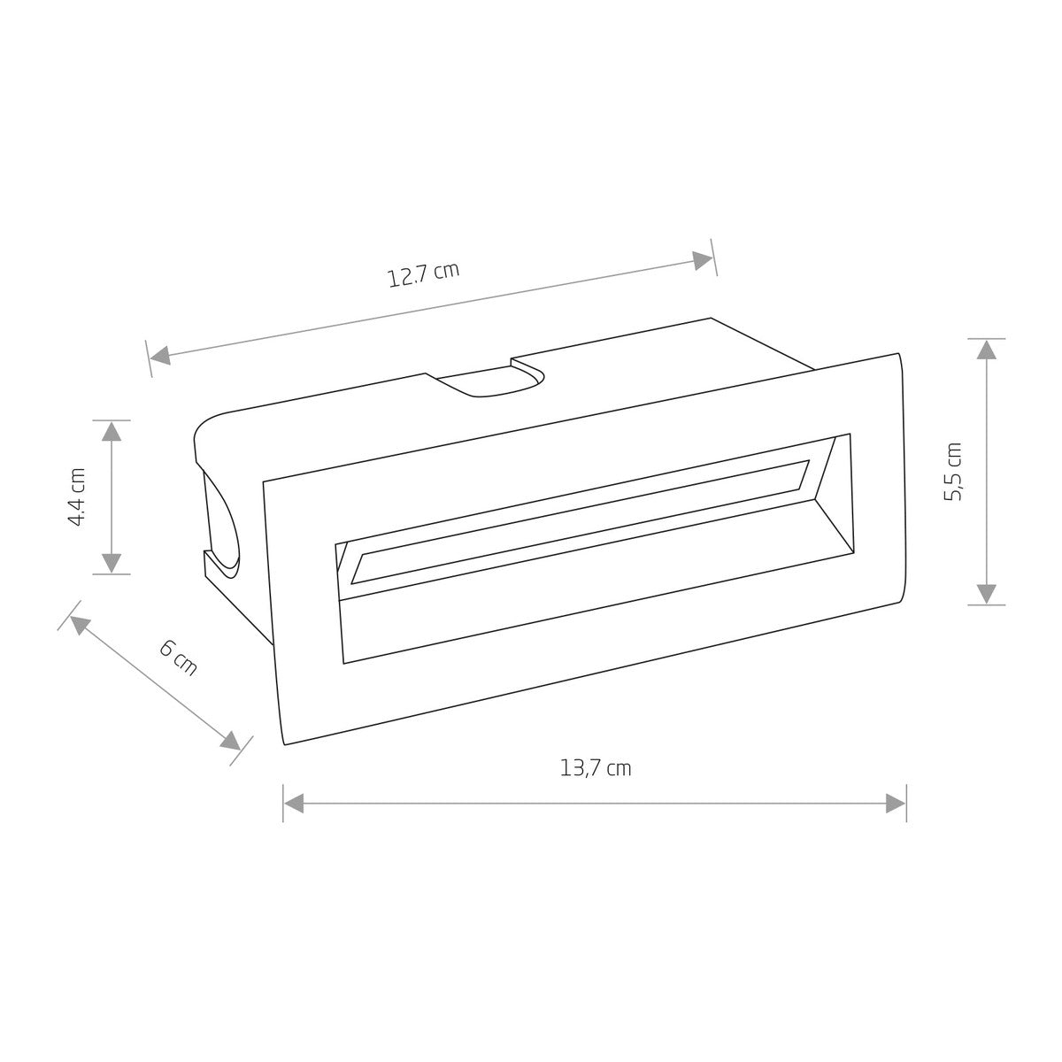 Nowodvorski Lampa ścienna wbudowana BAY LED 5W 50/60Hz IP65 - Aluminium lakierowane - Czarny 8165