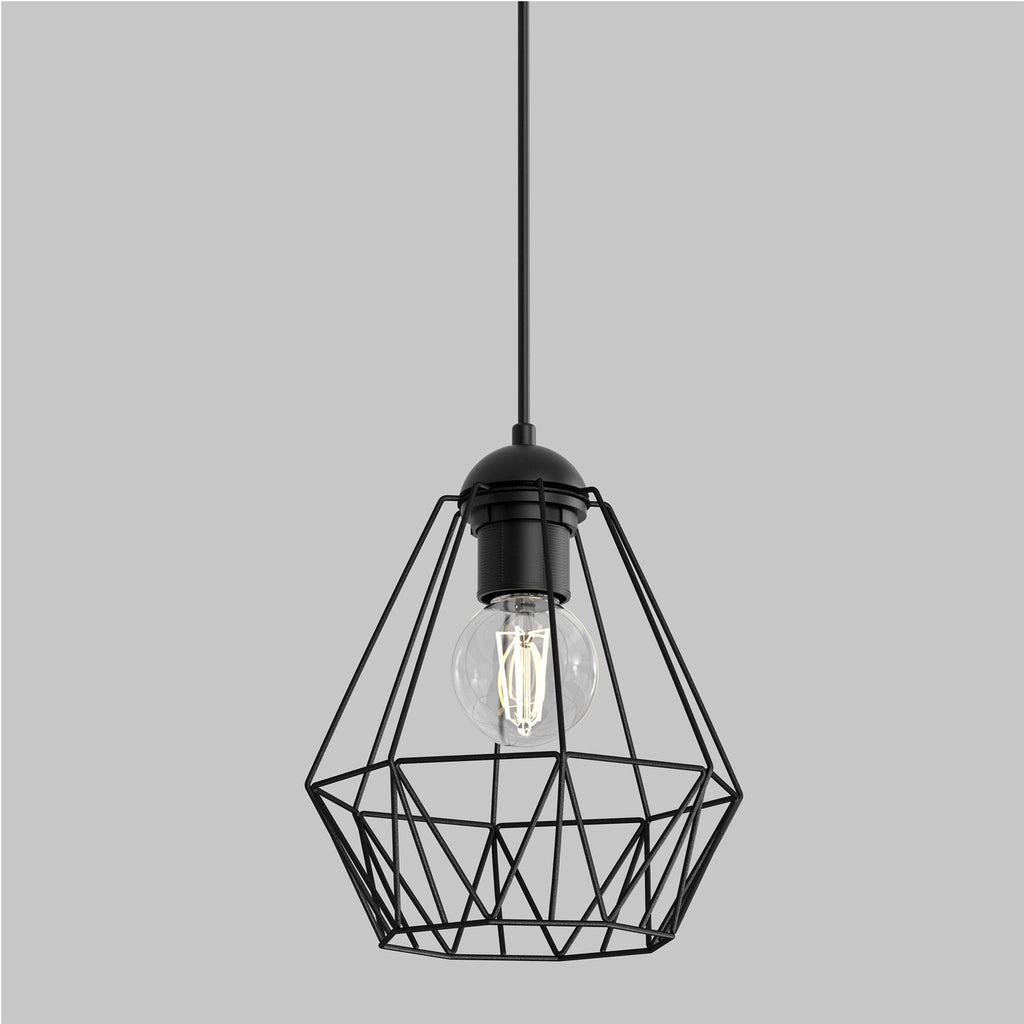 żyrandol Bergen black 1xE27
