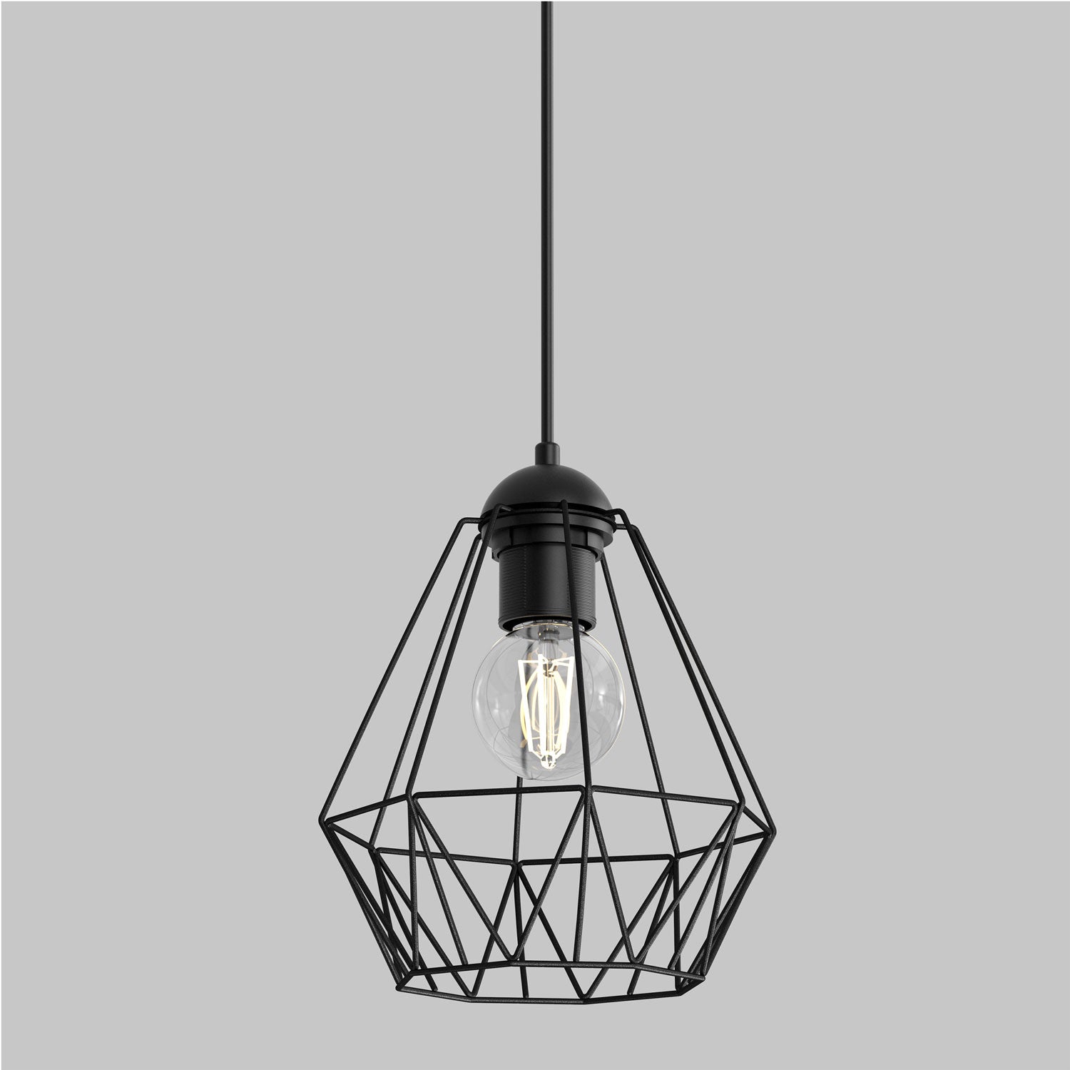 żyrandol Bergen black 1xE27