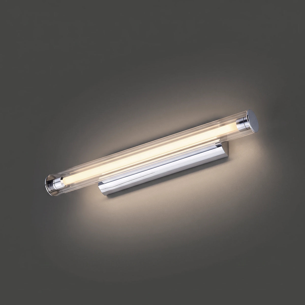 Nowodvorski Kinkiet ION LED M 12W 50/60Hz - Szkło - Transparentny 8171 - lampa włączona