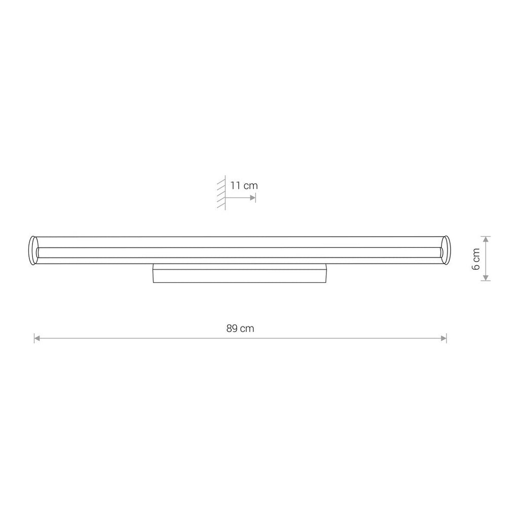 Nowodvorski Kinkiet ION LED L 18W 50/60Hz - Szkło - Transparentny 8172
