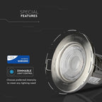 5W Oprawa wpuszczana Spot / Ognioodporność min: 30-60-90 / Chip SAMSUNG / Barwa:3000K/ Nikiel