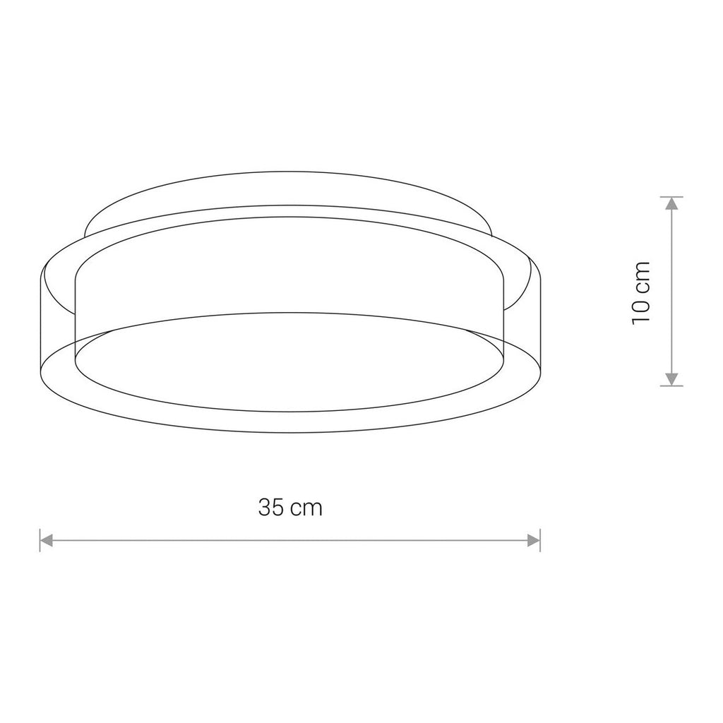 Nowodvorski Plafon PAN LED M 17W 50/60Hz - Szkło - Transparentny 8174